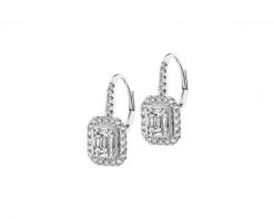 Kolczyki z białego złota z diamentami - 0,72 ct - próba 585. Białe kolczyki Apart, z diamentem, złote. Za 8,390.00 zł.