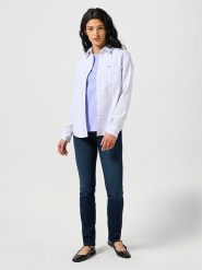 Wrangler Dżinsy - Slim fit - w kolorze granatowym rozmiar: W27/L30. Niebieskie jeansy Wrangler, l, z aplikacjami, z podwyższonym stanem. Za 144.58 zł.