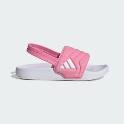Klapki Adilette Estrap 2.0 Slides Children. Białe klapki Adidas, bez wzorów, bez obcasa. Za 109.00 zł.