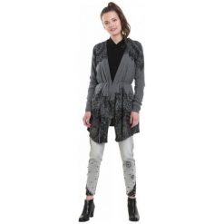 Desigual Sweter Damski Electra Xs Szary. Kardigany marki Desigual. W wyprzedaży za 335.00 zł.