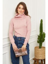 Soft Cashmere Golf w kolorze jasnoróżowym rozmiar: 34/36. Różowe golfy Soft Cashmere, bez wzorów, bez ramiączek. Za 100.04 zł.