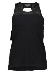 Asics Top sportowy w kolorze czarnym rozmiar: M. Czarne koszulki sportowe Asics, bez wzorów, z materiału, bez ramiączek, outdoorowe. Za 87.81 zł.