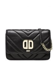 DKNY Torebka Delphine Flp Cbody R23EBK74 Czarny. Czarne listonoszki DKNY, bez wzorów, ze skóry, bez dodatków. Za 699.99 zł.