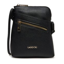 Torebka Lasocki. Czarne listonoszki Lasocki, bez wzorów, bez dodatków. Za 129.99 zł.