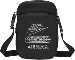 Saszetka na ramię Nike Air Max. Czarne torby na ramię Nike, bez wzorów, z materiału, na ramię, bez dodatków. Za 75.99 zł.
