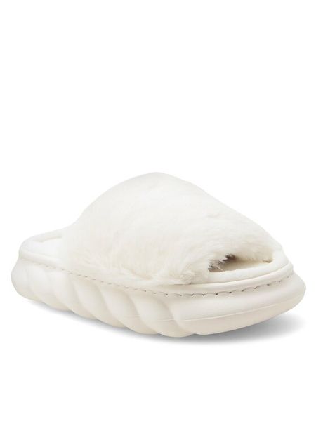 DeeZee Kapcie DE-24-01 Écru. Obuwie domowe DeeZee, bez wzorów, z materiału, bez zapięcia. Za 79.99 zł.