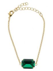 Otazu Pozłacana bransoletka z kryształem Swarovski rozmiar: onesize. Zielone bransoletki Otazu, z kryształem, pozłacane. Za 126.99 zł.