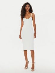 Guess Sukienka letnia W4YK52 Z30Y2 Beżowy Bodycon Fit. Brązowe sukienki Guess, na lato, l, z aplikacjami, z wiskozy, bez kołnierzyka, bez ramiączek, bodycon. Za 379.99 zł.