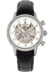 Empress Zegarek automatyczny "Beatrice" w kolorze srebrno-czarnym rozmiar: onesize. Czarne, analogowe zegarki Empress, ze stali. Za 543.99 zł.