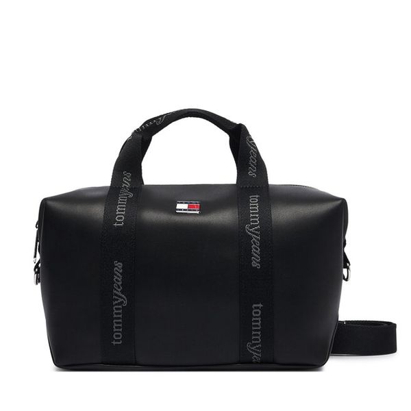Torebka Tommy Jeans. Czarne torebki klasyczne Tommy Jeans, bez wzorów, z jeansu, bez dodatków. Za 409.99 zł.