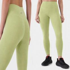 LEGGINSY DAMSKIE 4F TRENINGOWE WYSOKI STAN KOLOR CZARNY. Czarne legginsy sportowe 4f, xl, bez wzorów, z materiału, z podwyższonym stanem, na fitness i siłownię. Za 119.99 zł.