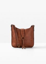 Torebka na ramię. Brązowe torby na ramię bonprix, bez wzorów, ze skóry, eleganckie, na ramię, bez dodatków. Za 112.99 zł.