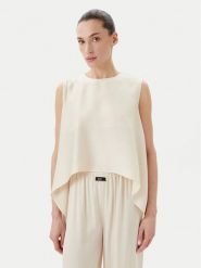Eleh Bluzka ESS250048 Écru Regular Fit. Bluzki Eleh, m, bez wzorów, z syntetyku, bez kołnierzyka, bez ramiączek. Za 329.99 zł.