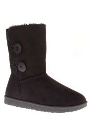 ISLAND BOOT Botki zimowe "Elisa" w kolorze czarnym rozmiar: 38. Czarne botki Island Boot, na zimę, bez wzorów, z materiału, bez obcasa, na platformie, bez zapięcia. Za 140.86 zł.