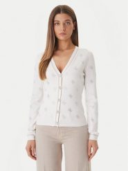 Guess Kardigan W6GR18 Z0605 Biały Regular Fit. Białe kardigany Guess, xl, z aplikacjami, z wiskozy. Za 669.99 zł.