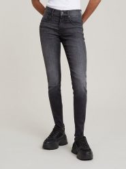 G-Star Dżinsy "Lhana" - Skinny fit - w kolorze antracytowym rozmiar: W27/L30. Czarne jeansy G-Star, l, z aplikacjami. Za 260.99 zł.