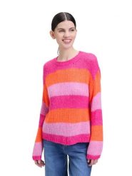 CARTOON Sweter w kolorze różowo-pomarańczowym rozmiar: 38. Różowe swetry Cartoon, bez wzorów, ze splotem, bez ramiączek. Za 130.99 zł.