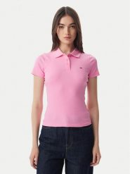 Tommy Jeans Polo DW0DW22327 Różowy jasny Slim Fit. Czerwone koszulki polo Tommy Jeans, s, bez wzorów, z bawełny, bez kołnierzyka, bez ramiączek. Za 269.99 zł.