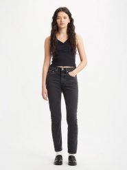 Levi's Dżinsy "501" - Skinny fit - w kolorze czarnym rozmiar: W30/L32. Czarne jeansy Levi's®, l, z aplikacjami, z podwyższonym stanem. Za 184.46 zł.