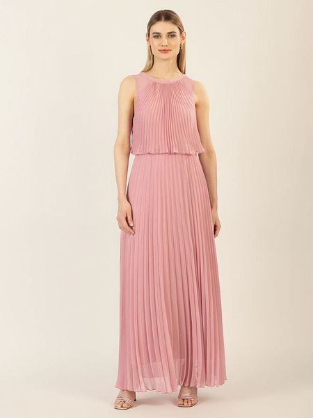 APART Sukienka w kolorze jasnoróżowym rozmiar: 44. Różowe sukienki Apart, bez wzorów, bez kołnierzyka, bez ramiączek, maxi. Za 356.78 zł.