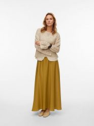 Vero Moda Sweter w kolorze beżowym rozmiar: XS. Brązowe swetry Vero Moda, s, bez wzorów, z materiału, bez ramiączek. Za 66.00 zł.