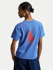 Polo Ralph Lauren T-Shirt 211A96263002 Niebieski Regular Fit. Niebieskie koszulki polo Polo Ralph Lauren, xs, bez wzorów, z bawełny, bez kołnierzyka, bez ramiączek. Za 548.99 zł.