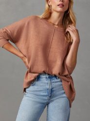 LA Angels Sweter w kolorze jasnobrązowym rozmiar: XL. Brązowe swetry LA Angels, xl, bez wzorów, bez ramiączek. Za 126.99 zł.