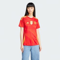 Koszulka Spain 24 Home. Czerwone bluzki Adidas, xl, bez wzorów, z materiału, sportowe, bez kołnierzyka, bez ramiączek. Za 449.00 zł.