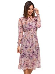 Stylove Sukienka w kolorze jasnoróżowym ze wzorem rozmiar: S. Różowe sukienki Stylove, s, bez wzorów, bez kołnierzyka, bez ramiączek, midi. Za 162.49 zł.