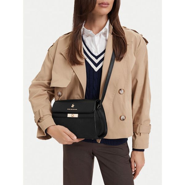 Torebka Beverly Hills Polo Club. Czarne listonoszki Beverly Hills Polo Club, bez wzorów, bez dodatków. Za 179.99 zł.