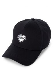 HUGO Czapka - Cara Kobiety Bawełna czarny, ONE SIZE. Czarne czapki Hugo, bez wzorów, z bawełny. Za 209.95 zł.