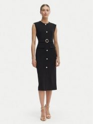 Rinascimento Sukienka koktajlowa CFC0020278002 Czarny Slim Fit. Czarne sukienki Rinascimento, m, bez wzorów, z syntetyku, wizytowe, bez kołnierzyka, bez ramiączek. Za 699.99 zł.