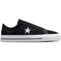 Buty sportowe Converse CONS One Star Pro Suede. Czarne obuwie sportowe Converse, bez wzorów, z zamszu, bez zapięcia. Za 490.00 zł.
