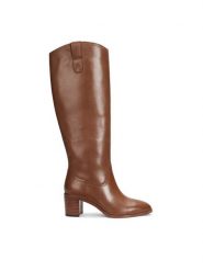 Lauren Ralph Lauren Kozaki 802937812003 Brązowy. Brązowe kozaki Lauren Ralph Lauren, ze skóry, bez obcasa, na słupku, bez zapięcia. Za 1,399.00 zł.