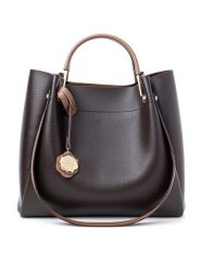 Vince Camuto Torebka "Sicilia" w kolorze ciemnobrązowym - 32 x 28 x 14 cm rozmiar: onesize. Brązowe torby na ramię Vince Camuto, bez wzorów, z materiału, na ramię, bez dodatków. Za 165.99 zł.