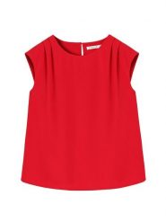 TATUUM Bluzka "Calima" w kolorze czerwonym rozmiar: 40. Czerwone bluzki Tatuum, bez wzorów, bez kołnierzyka, bez ramiączek. Za 118.28 zł.