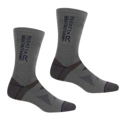 Skarpety Wełniane Wool Hiker 2pak. Niebieskie skarpety Regatta, bez wzorów, z wełny. Za 74.99 zł.