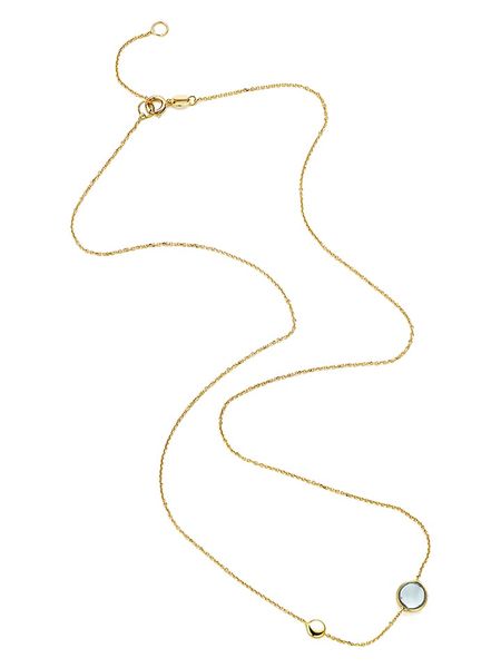 Diamant Exquis Złoty naszyjnik z topazem - dł. 44 cm rozmiar: onesize. Żółte naszyjniki Diamant Exquis, z topazem, złote. Za 939.98 zł.