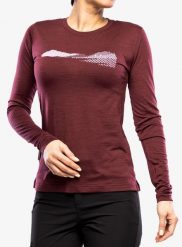 Bluza damska Sensor Merino Air PT LS. Czerwone bluzy Sensor, l, bez wzorów, z materiału, bez kaptura. Za 368.49 zł.