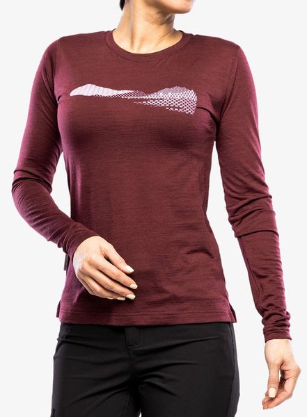 Bluza damska Sensor Merino Air PT LS. Czerwone bluzy Sensor, l, bez wzorów, z materiału, bez kaptura. Za 368.49 zł.