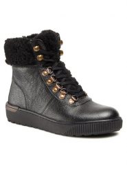 Go Soft Trzewiki WI23-PIKOLA-05 Czarny. Czarne botki GO SOFT, bez wzorów, ze skóry, bez obcasa, na płaskiej podeszwie, bez zapięcia. Za 199.99 zł.