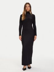 Guess Sukienka codzienna O5BK02 KCDE0 Czarny Slim Fit. Czarne sukienki Guess, na co dzień, xl, z aplikacjami, z syntetyku, bez kołnierzyka, bez ramiączek, proste. Za 395.00 zł.