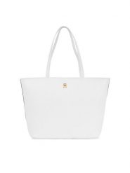 Tommy Hilfiger Torebka Th Essential Sc Tote Corp AW0AW16089 Biały. Białe shopper TOMMY HILFIGER, bez wzorów, ze skóry, bez dodatków. Za 519.99 zł.