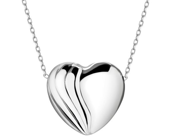 Naszyjnik srebrny - serce. Szare naszyjniki Apart, srebrne. Za 279.00 zł.