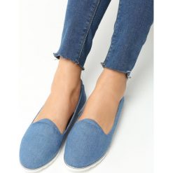 Niebieskie Lordsy Gali. Niebieskie baleriny Born2be, bez wzorów, z denimu, z okrągłym noskiem, bez obcasa, na płaskiej podeszwie. Za 29.99 zł.