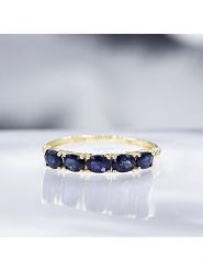 CARATELLI Złoty pierścionek "Binty" z szafirami rozmiar: 56. Niebieskie pierścionki CARATELLI, z szafirem, złote. Za 1,031.95 zł.