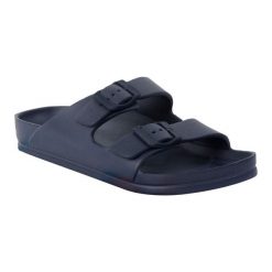 Klapki Damskie Lady Brooklyn. Czarne klapki Regatta, bez wzorów, z materiału, z otwartym noskiem, bez obcasa, na obcasie. Za 89.99 zł.
