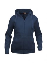 Clique Basic Hoody Full Zip Women - Bluza z kapturem na zamek – dark navy. Niebieskie bluzy CLIQUE, xl, bez wzorów, z bawełny, z kapturem. Za 187.49 zł.