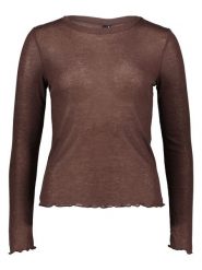 Vero Moda Koszulka w kolorze brązowym rozmiar: L. Brązowe bluzki Vero Moda, l, bez wzorów, bez kołnierzyka, bez ramiączek. Za 61.60 zł.