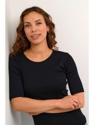 Kaffe Koszulka w kolorze czarnym rozmiar: XXL. Czarne bluzki Kaffe, xxl, bez wzorów, bez kołnierzyka, bez ramiączek. Za 70.74 zł.